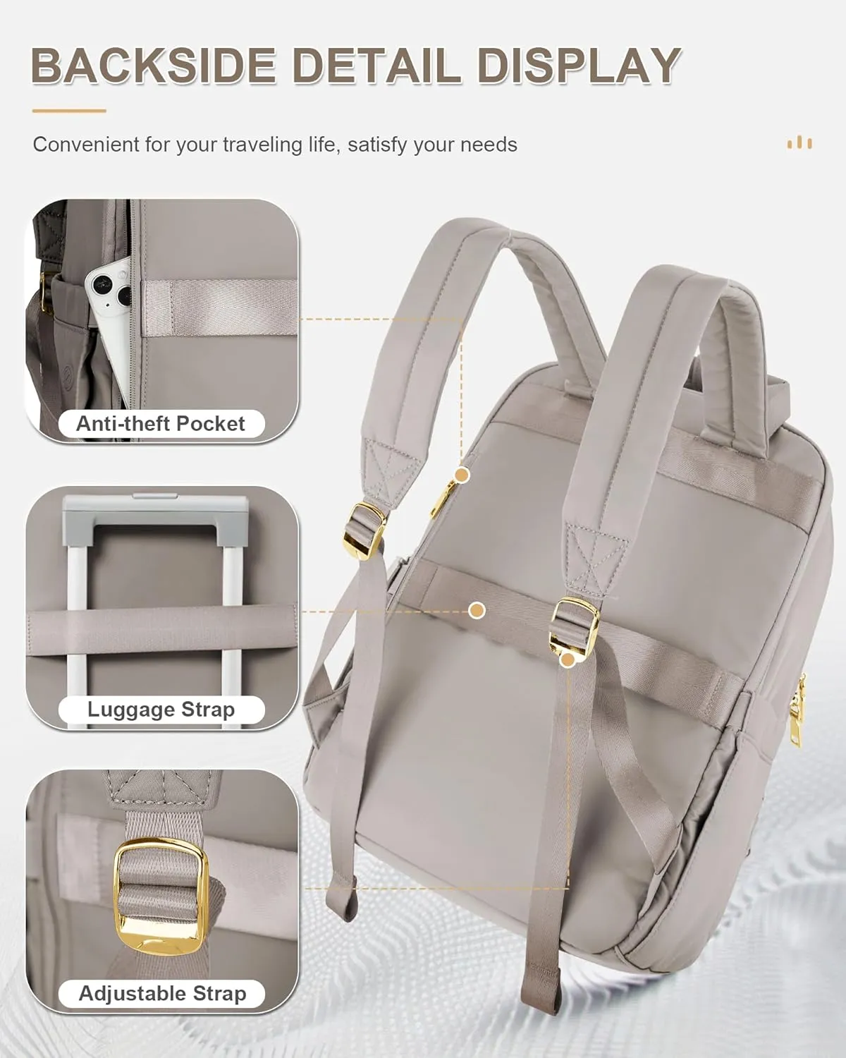 wepadre Small Travel Backpack Carry on Flight Approved Personal Item Travel Bag Carry on Backpack for Women Work Laptop Backpack for Traveling Carry on Luggage Mochila De Viaje