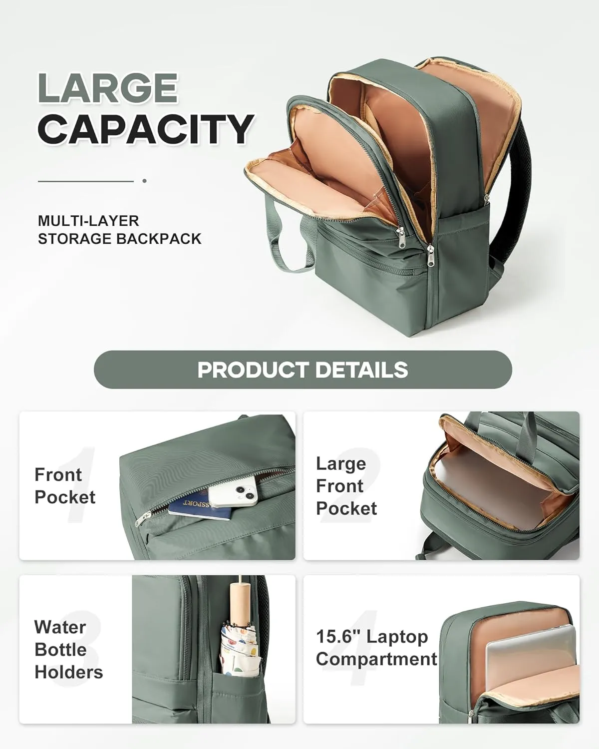 wepadre Small Travel Backpack Carry on Flight Approved Personal Item Travel Bag Carry on Backpack for Women Work Laptop Backpack for Traveling Personal Bags for Airplanes Mochila De Viaje