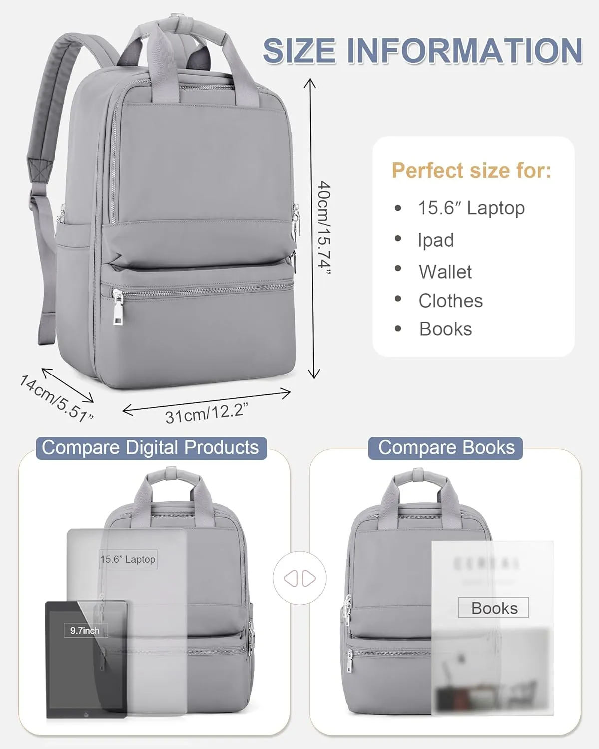 wepadre Small Travel Backpack Carry on Flight Approved Personal Item Travel Bag Carry on Backpack for Women Work Laptop Backpack for Traveling Personal Bags for Airplanes Mochila De Viaje