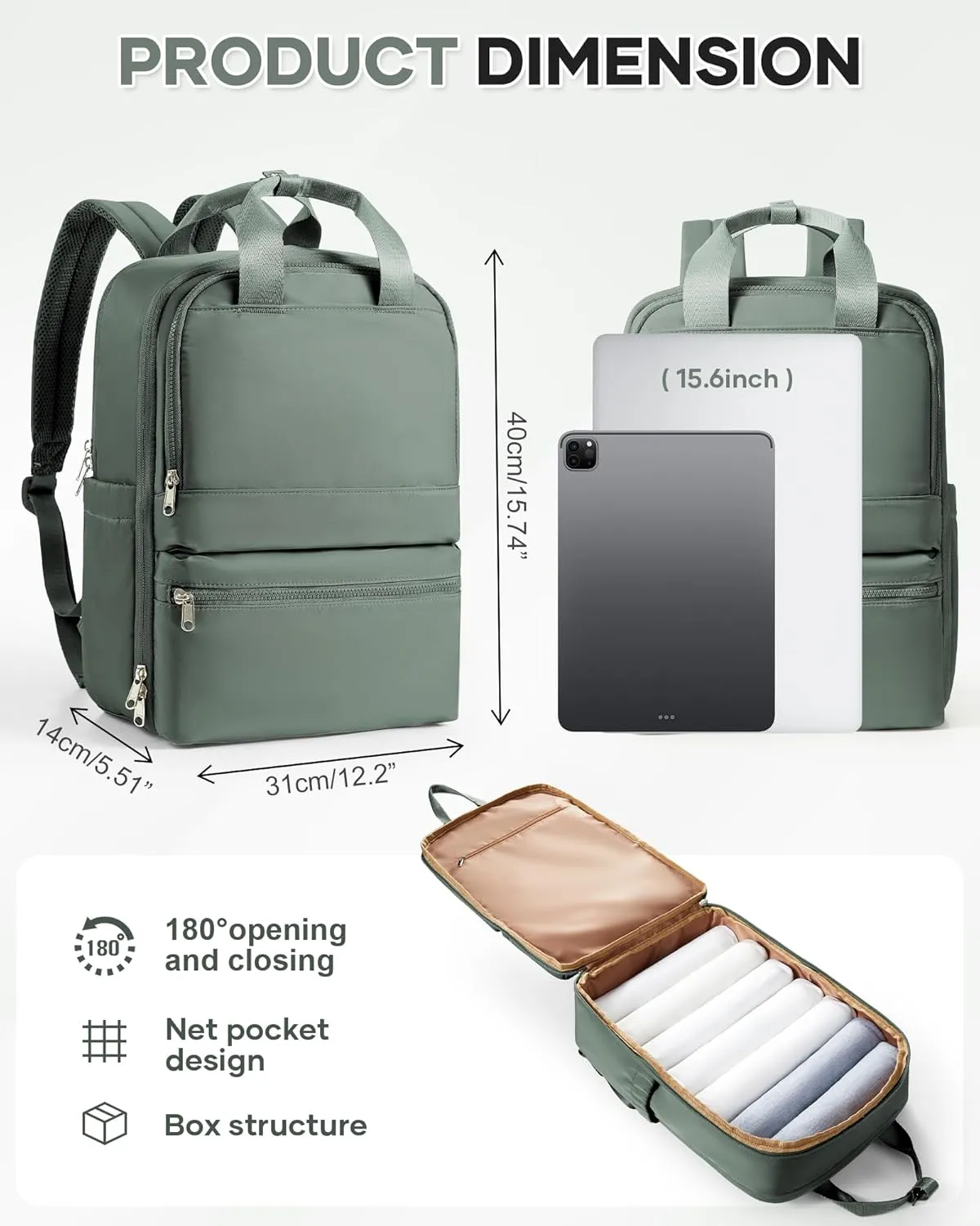 wepadre Small Travel Backpack Carry on Flight Approved Personal Item Travel Bag Carry on Backpack for Women Work Laptop Backpack for Traveling Personal Bags for Airplanes Mochila De Viaje