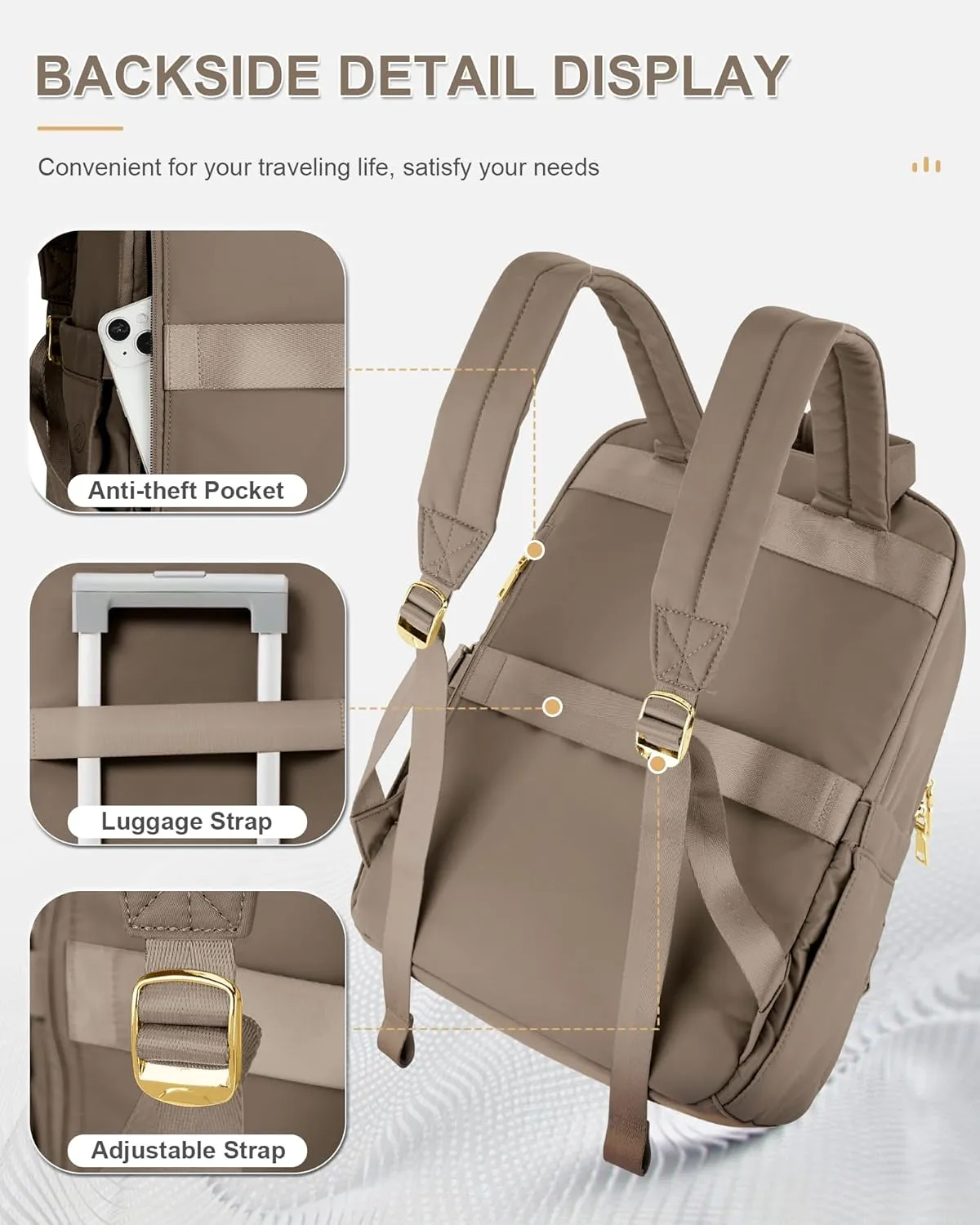 wepadre Small Travel Backpack Carry on Flight Approved Personal Item Travel Bag Carry on Backpack for Women Work Laptop Backpack for Traveling Personal Bags for Airplanes Mochila De Viaje