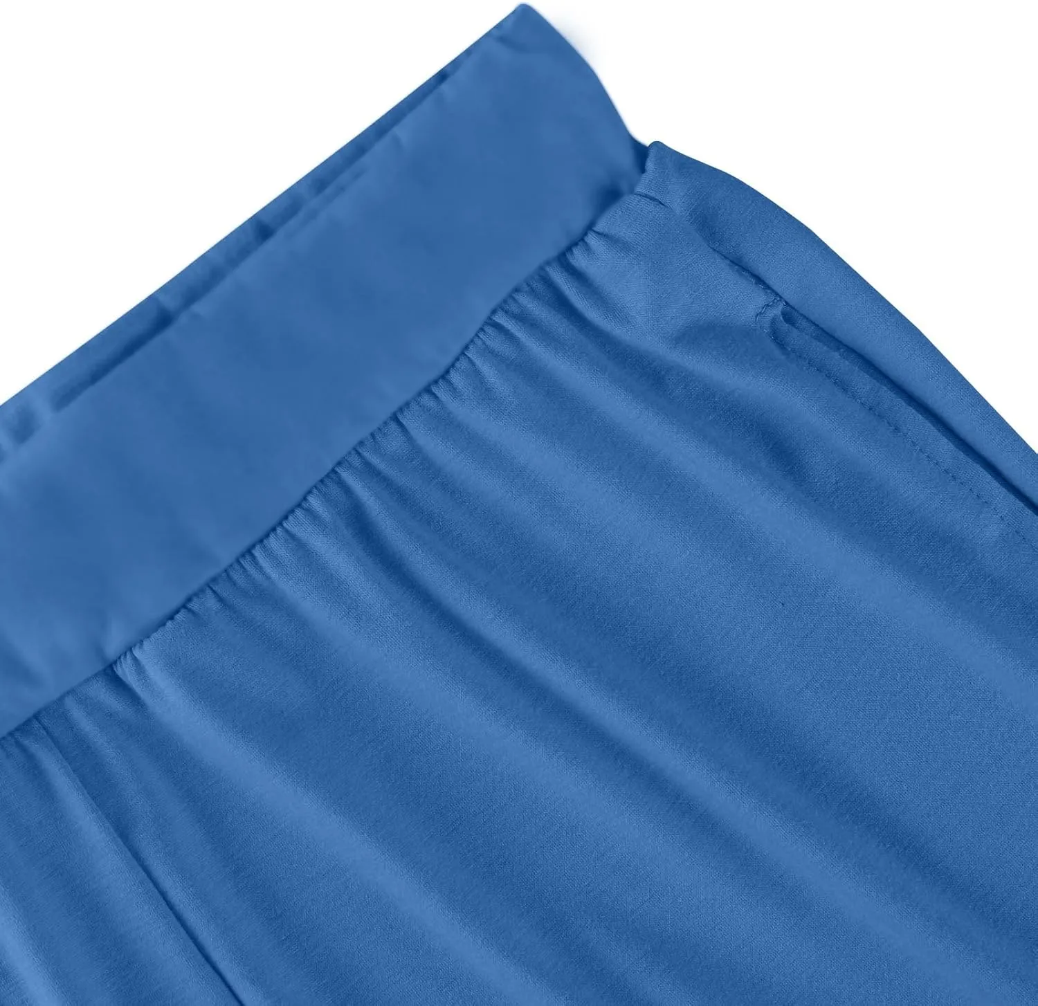 Wide Leg Dress Pants for Women High Waisted Long Pants Plus Size Pleated Pull On Vacation Trousers with Pockets