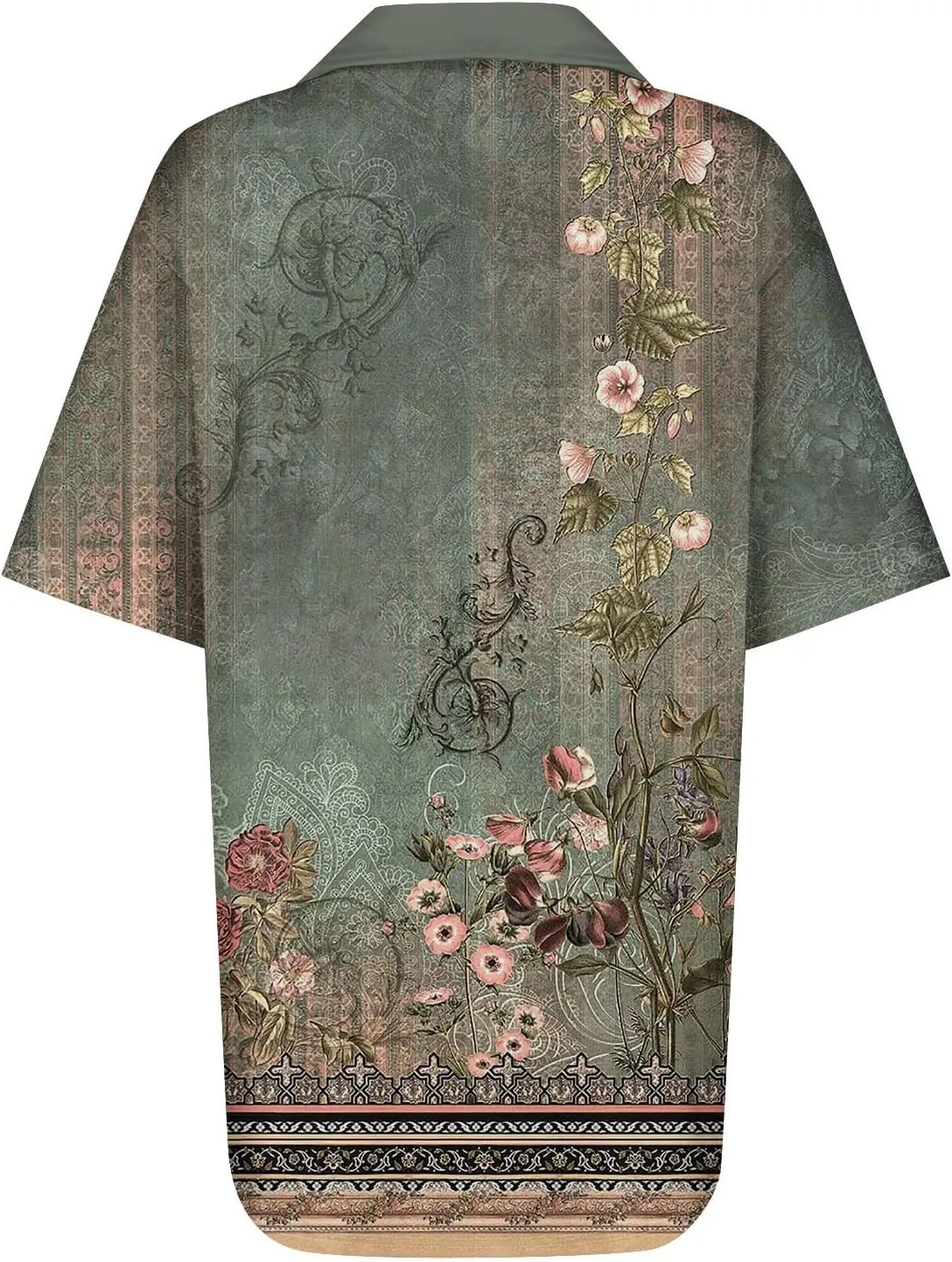 Women 2024 Short Sleeve Summer Tops Floral Boho Trendy Blouses Dressy Causal Tunic Tshirts Cute Vacation Clothes