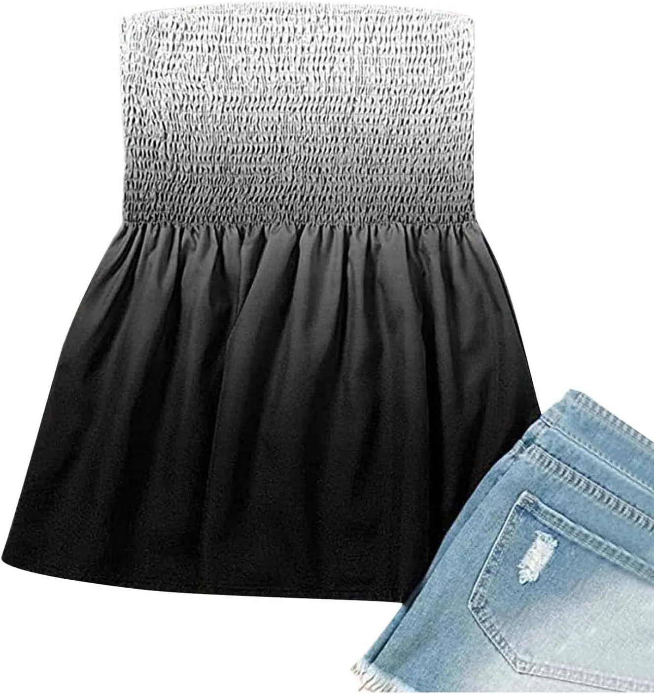 Women Strapless Striped Tank Bandeau Tube Top Casual Sleeveless Summer Shirt Blouse Tops Streetwear