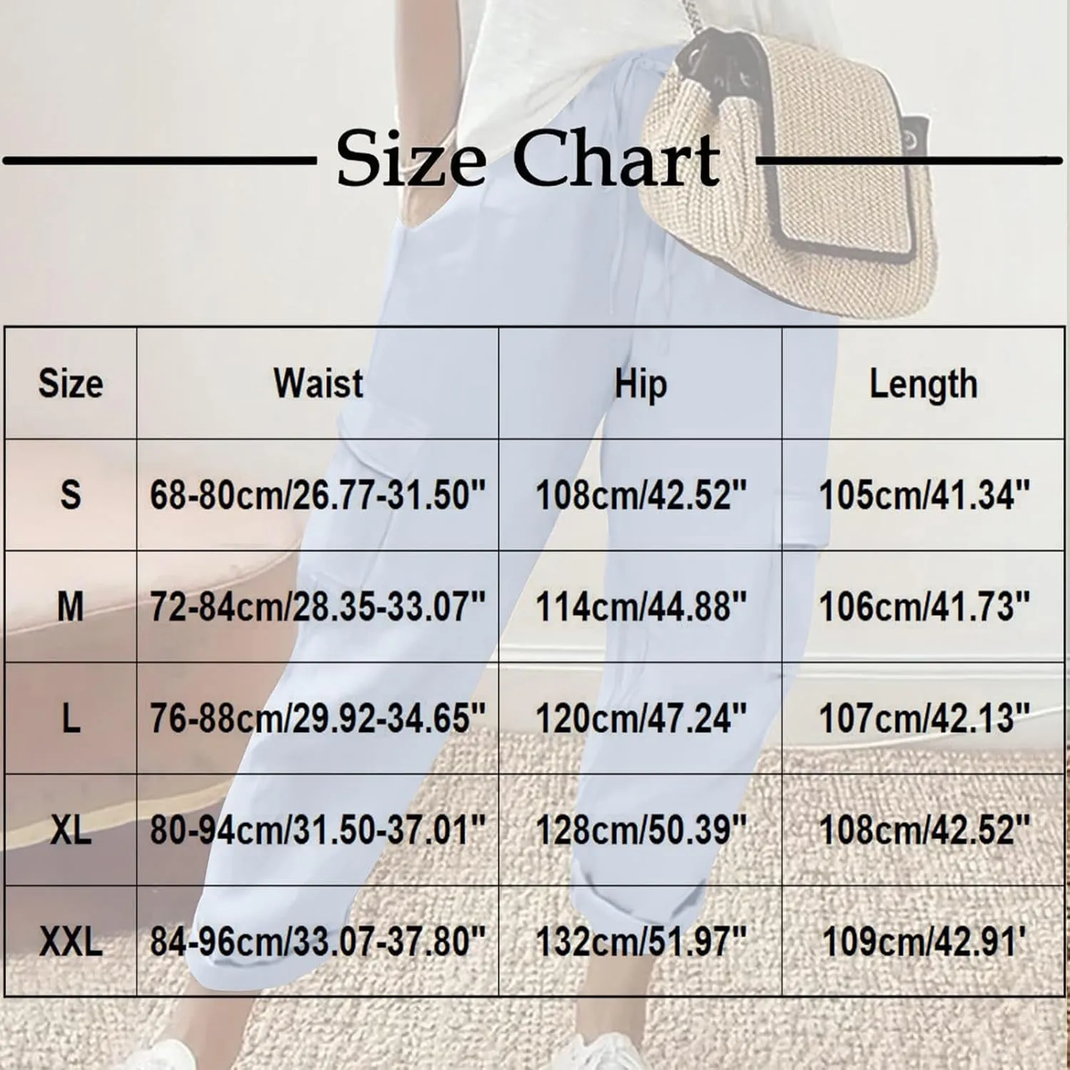 Women Wide Leg Sweatpant Fashion Solid Color Baggy Casual Comfy Harem Pants Drawstring Elastic Waist Cargo Trouser