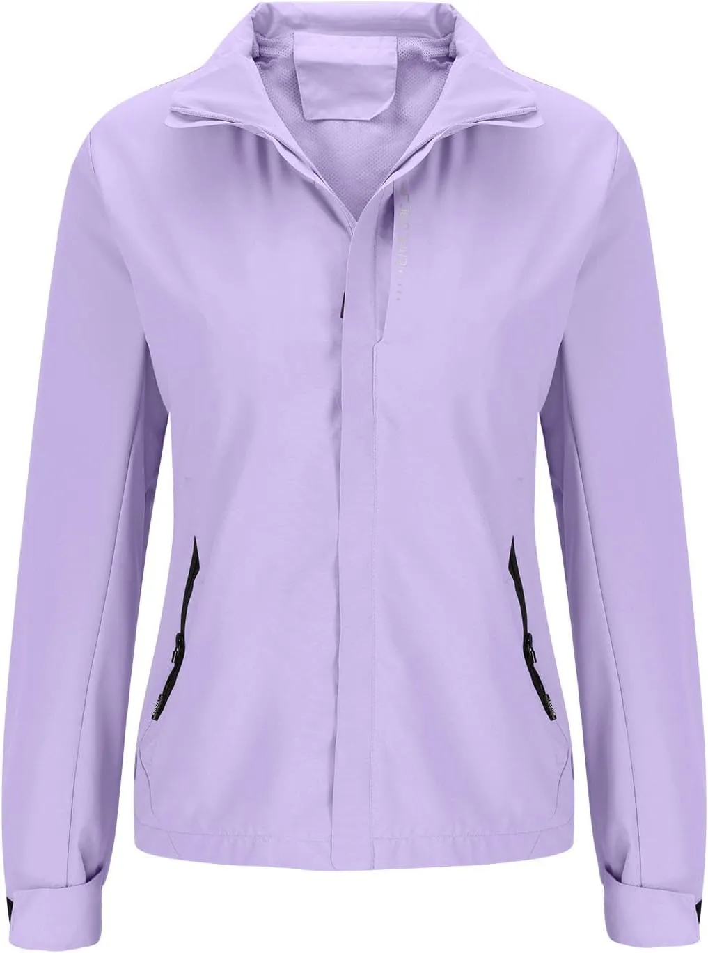 Women Windbreaker Jackets Fashion Solid Color Windproof Hood Jackets Outdoor Sport Hiking Rain Jacket Hoodies Tops