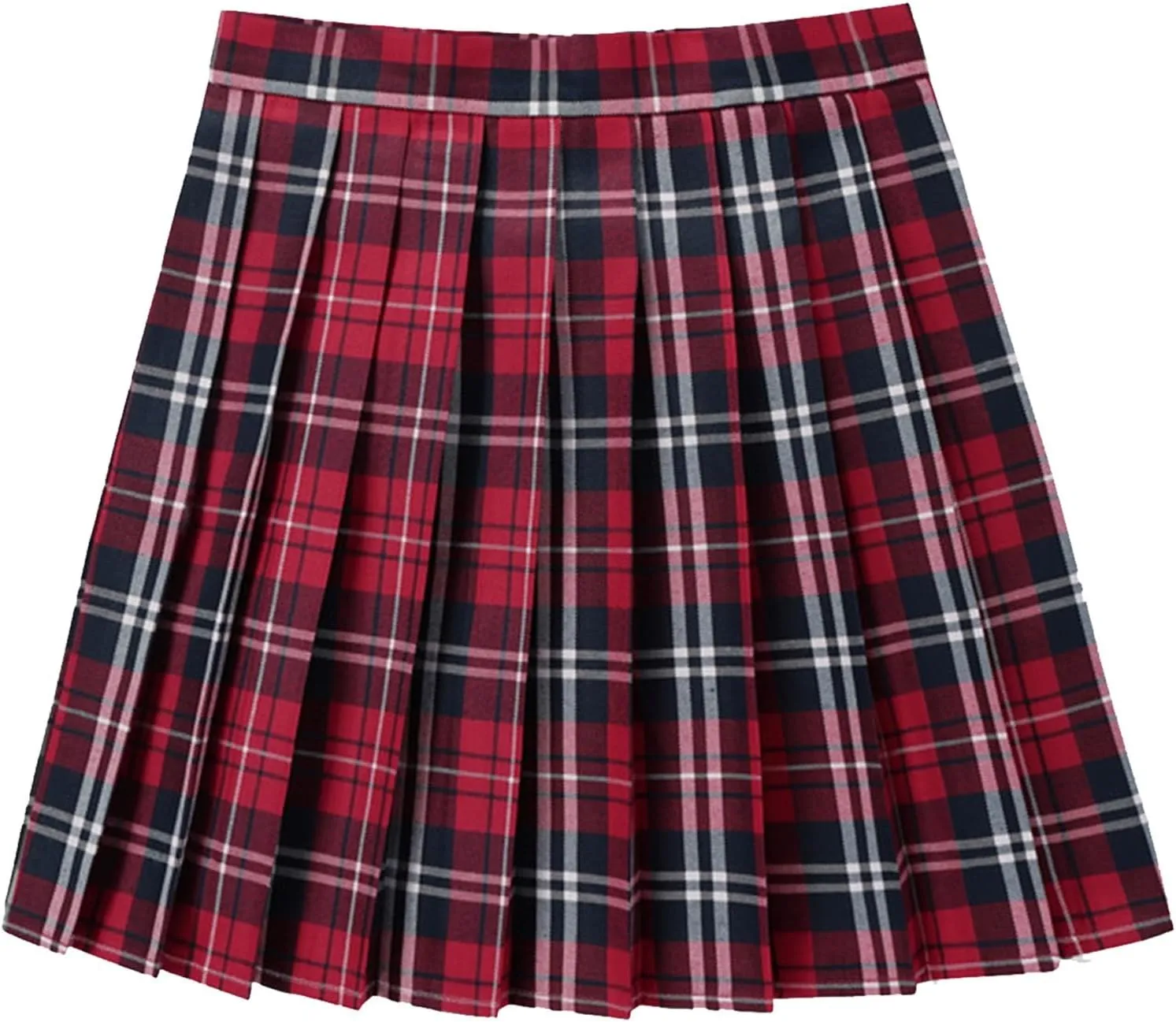 Women's A-line Plaid Skater Pleated Skirts, High Waist Short Mini Y2K Style Tennis Skirt Skort for School