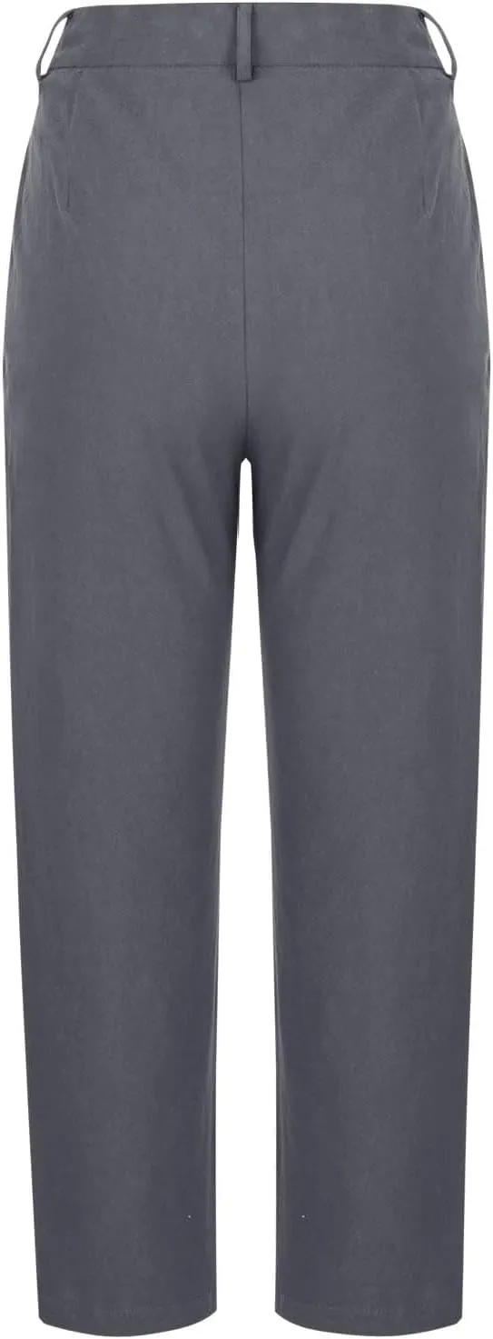 Women's Dress Capris Elegant Straight Leg Business Trousers High Waist Dressy Work Pants Summer Slacks