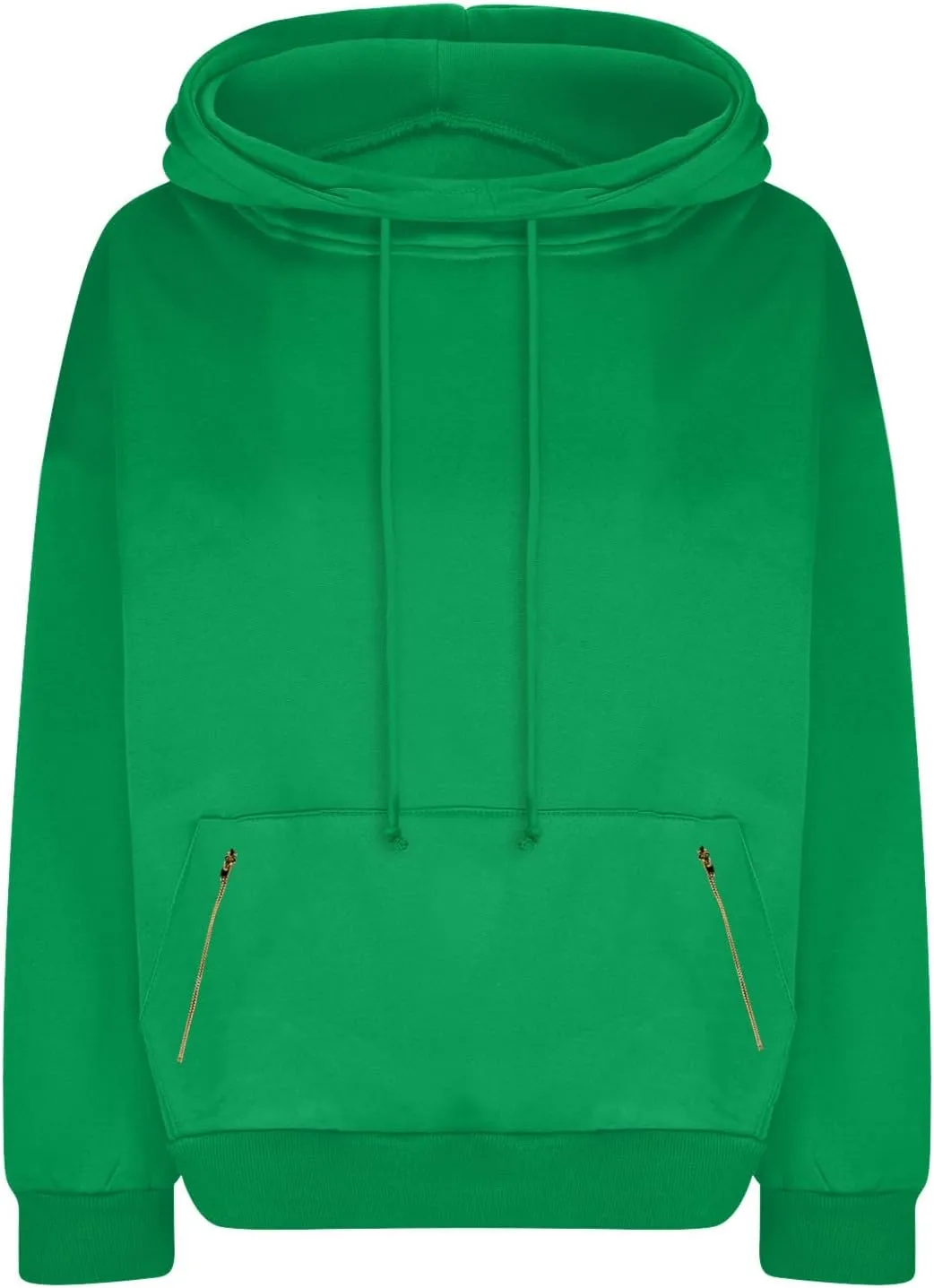 Womens High Collar Hoodies Plain Long Sleeve Pullover Classic Fit Soft Sweatshirts Daily Dressy Casual Tops