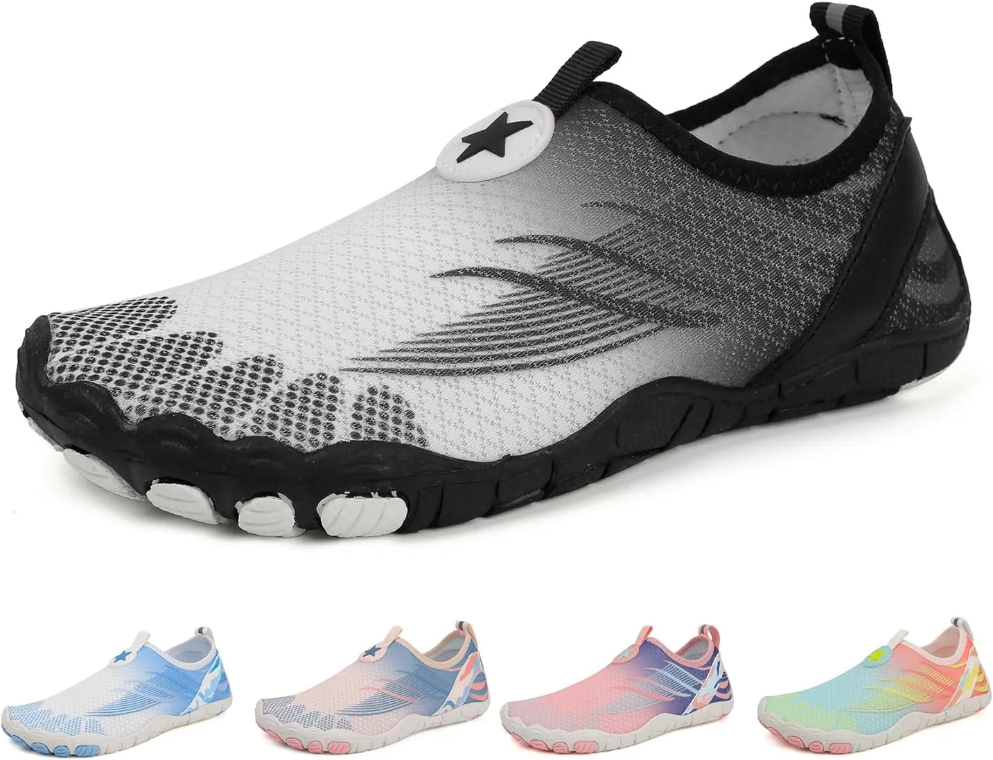 Womens Mens Water Shoes Quick Dry Aqua Socks Sports Barefoot Shoes Non-Slip & Breathable Athletic Wide Toe Water Shoes for Swim Beach Pool Surf Yoga
