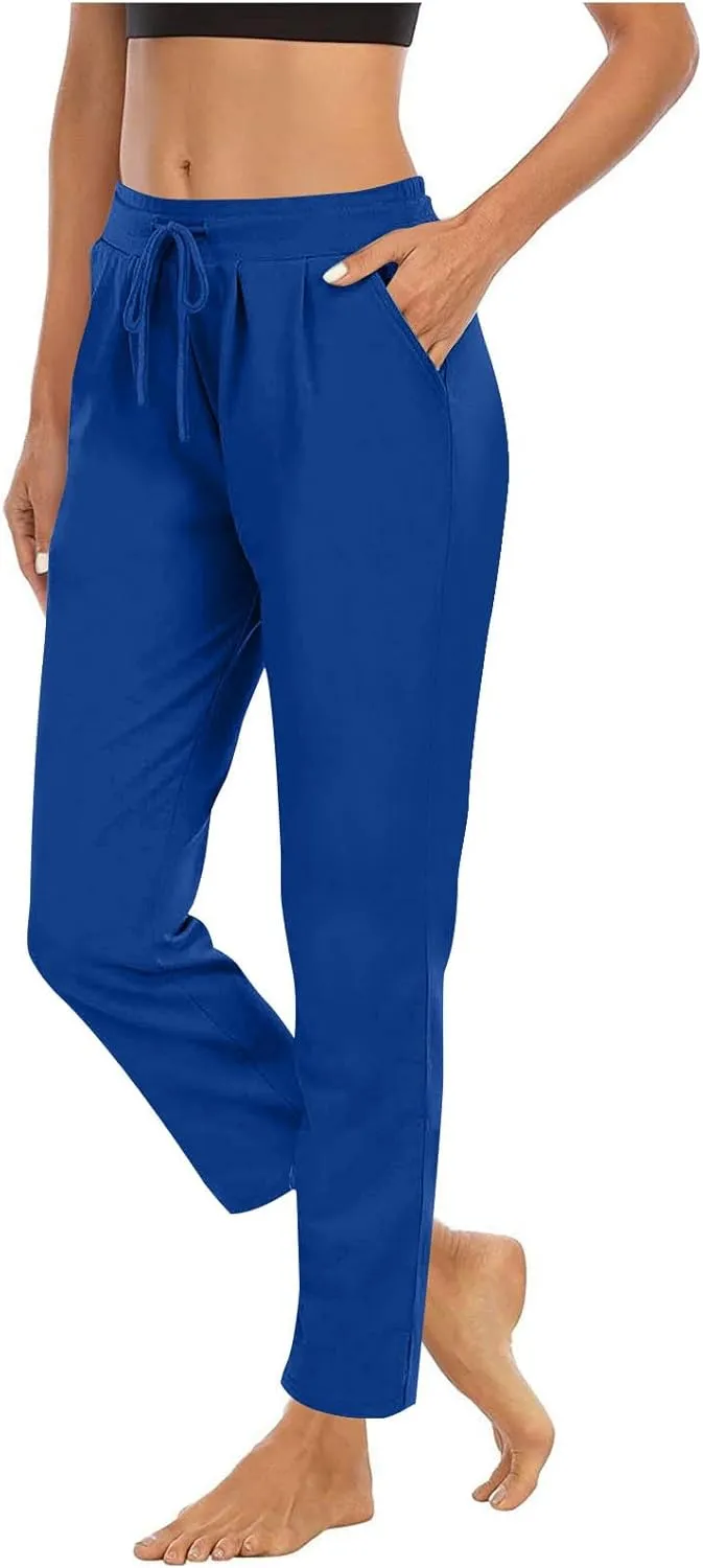Womens Pants Pants for Women Work Out Gym Yoga High Cut Straight Leg Plain Long Leg Fall Winter Pants 2024