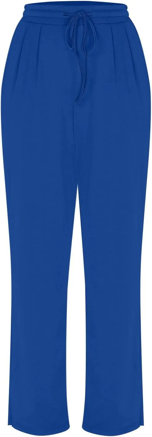 Womens Pants Pants for Women Work Out Gym Yoga High Cut Straight Leg Plain Long Leg Fall Winter Pants 2024