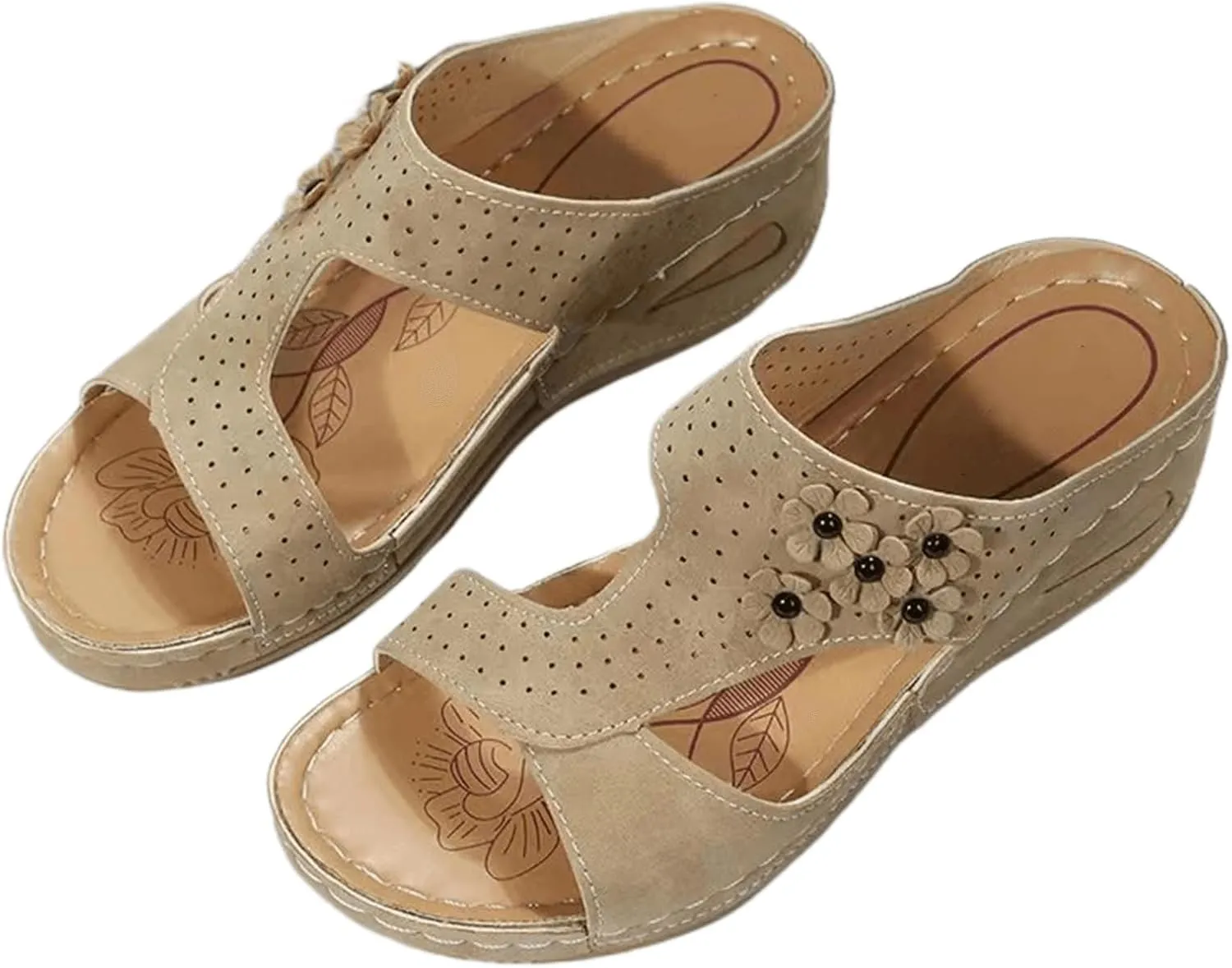 Womens Sandals Comfortable Support Orthopedic Slippers Slides Plantar Fasciitis Dressy Summer Casual Orthotic Flip Flops 2024