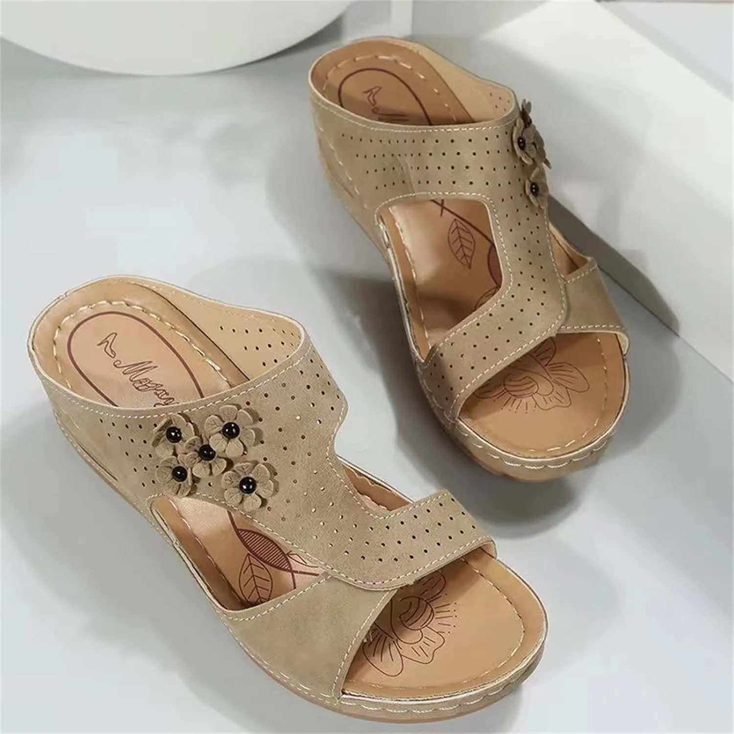 Womens Sandals Comfortable Support Orthopedic Slippers Slides Plantar Fasciitis Dressy Summer Casual Orthotic Flip Flops 2024