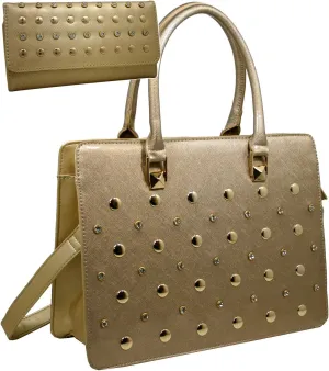 Women's Studded Western Handbag/Fashion Purse/Wallet
