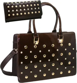 Women's Studded Western Handbag/Fashion Purse/Wallet