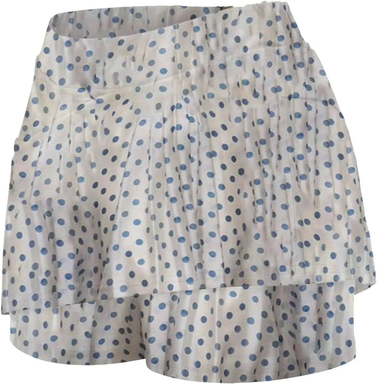Women's Tennis Skorts Plus Size Polka Dot Printed Active Athletic Golf Skirts with Built in Shorts Workout 2 in 1 Activewear