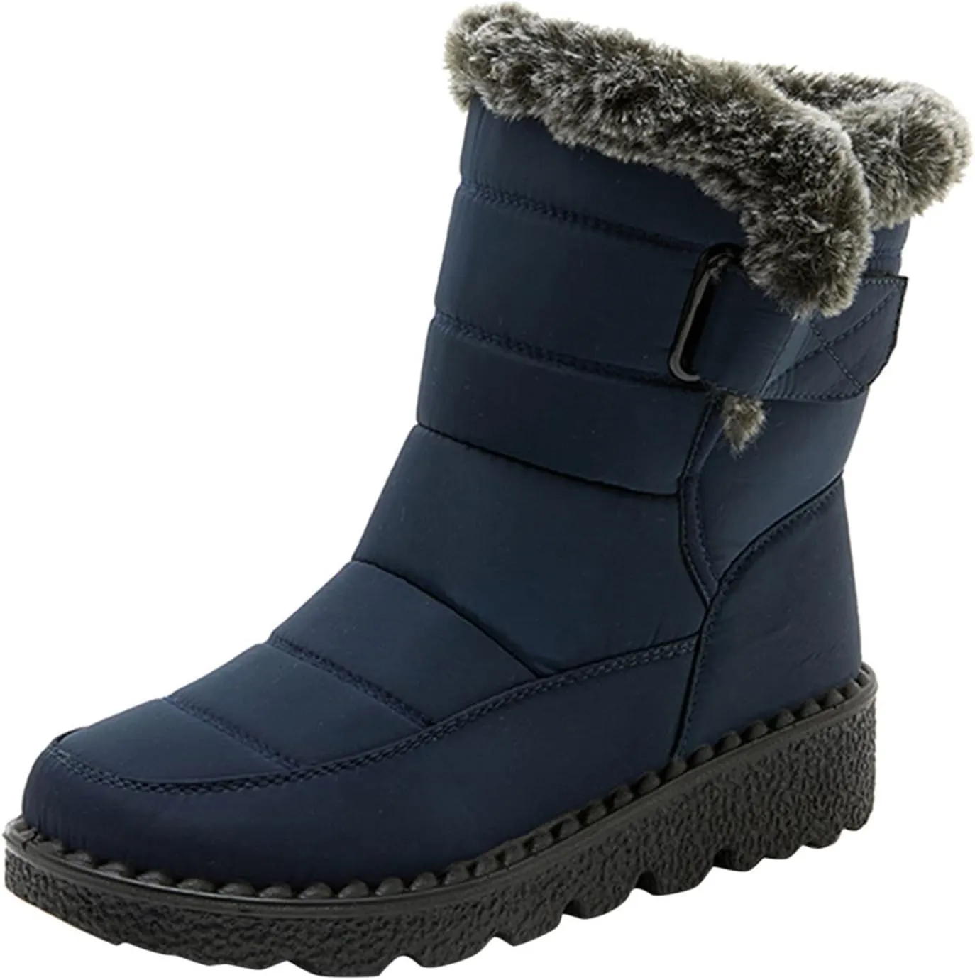 Womens Wide Size 10.5 Snow Boots Winter Snow Boots Women Size 8 Waterproof Winter Boots Slip on Mid Calf Winter Boots for Women Waterproof Botas Invierno Mujer Sales Clearance