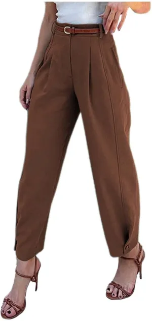 Work Pants Women Plus Size Wide Leg Dress Pants Business Pants High Waisted Chino Pants Casual Pants Hipster Trousers