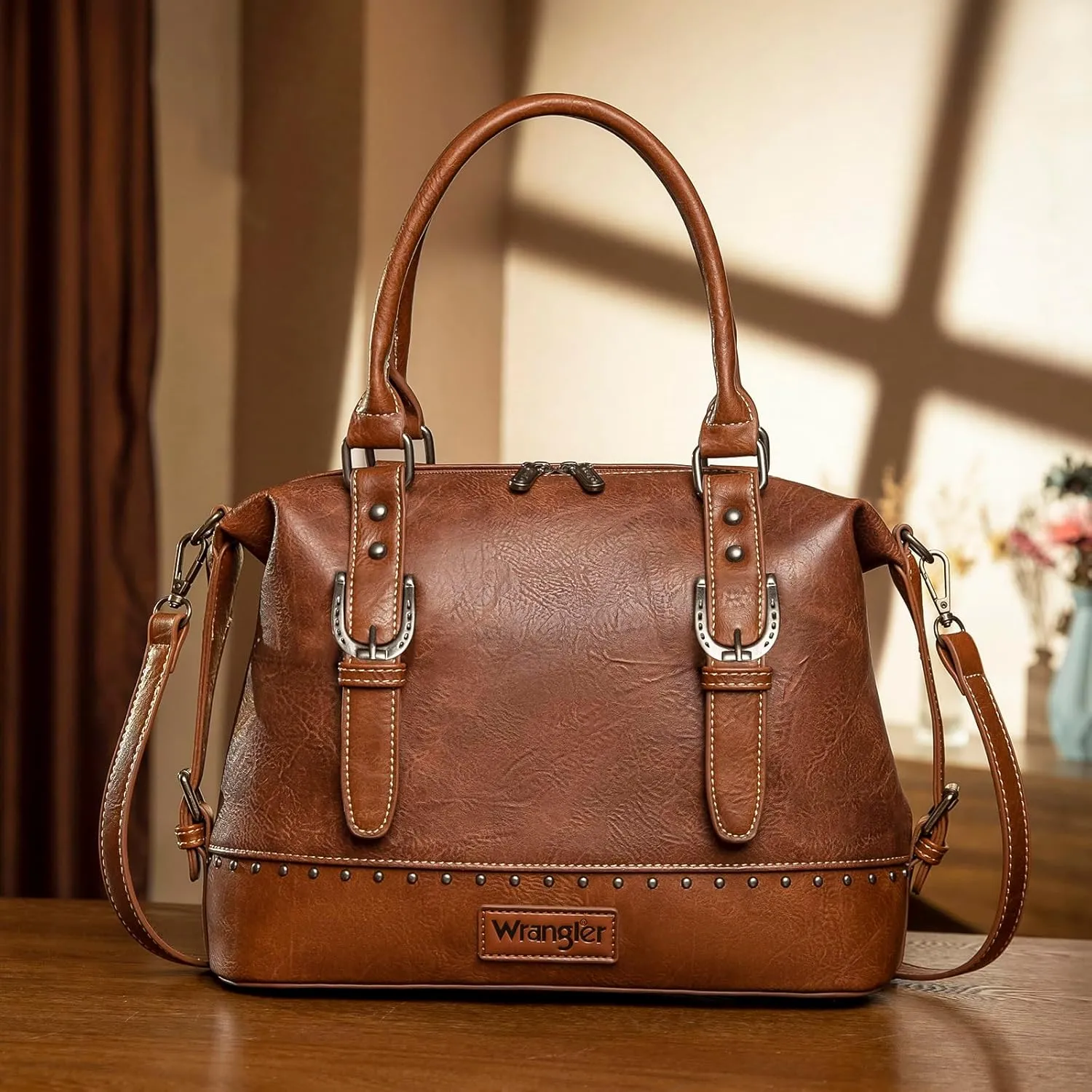 Wrangler Doctor Bag Top Handle Purse Hobo Shoulder Barrel Satchel Handbags for Women