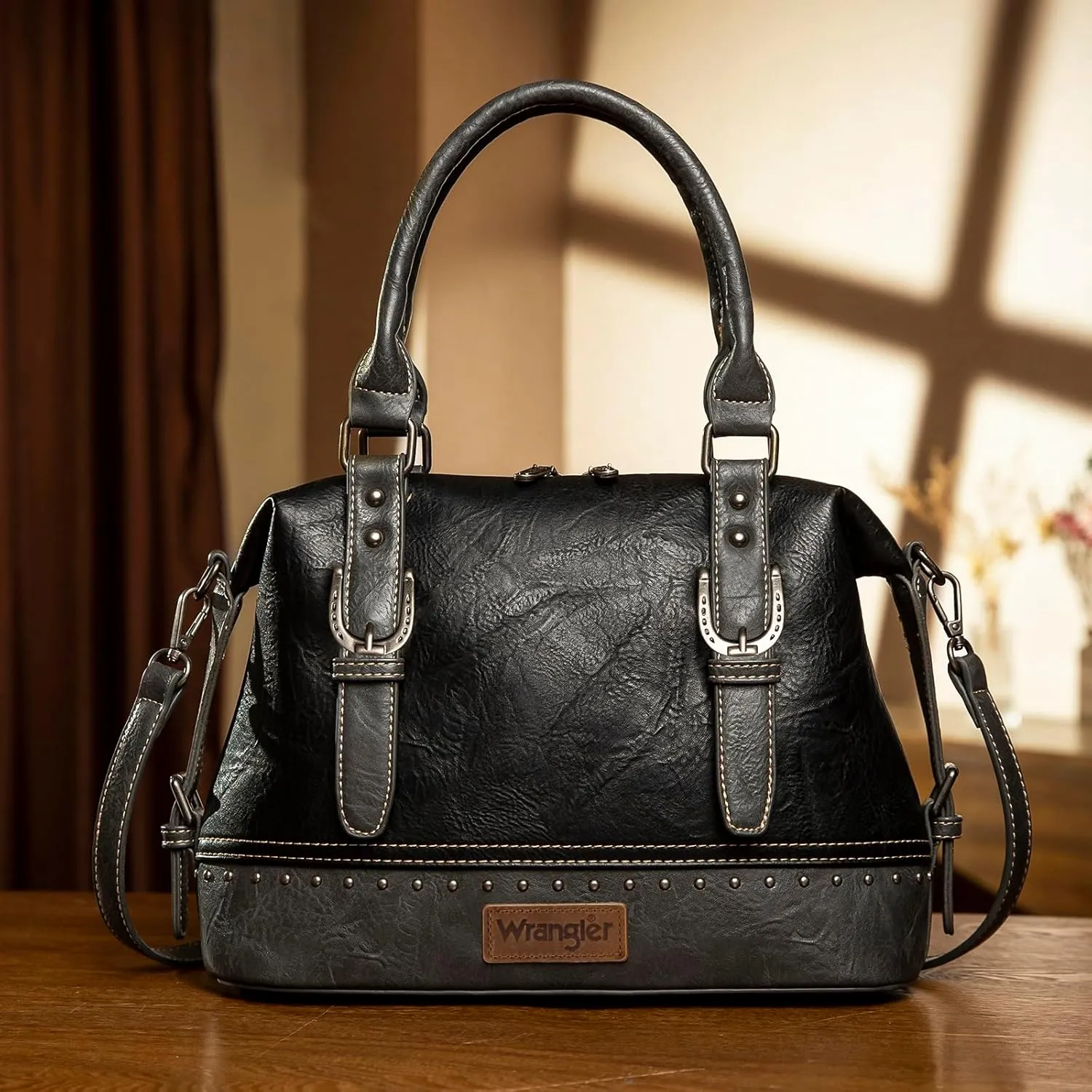 Wrangler Doctor Bag Top Handle Purse Hobo Shoulder Barrel Satchel Handbags for Women