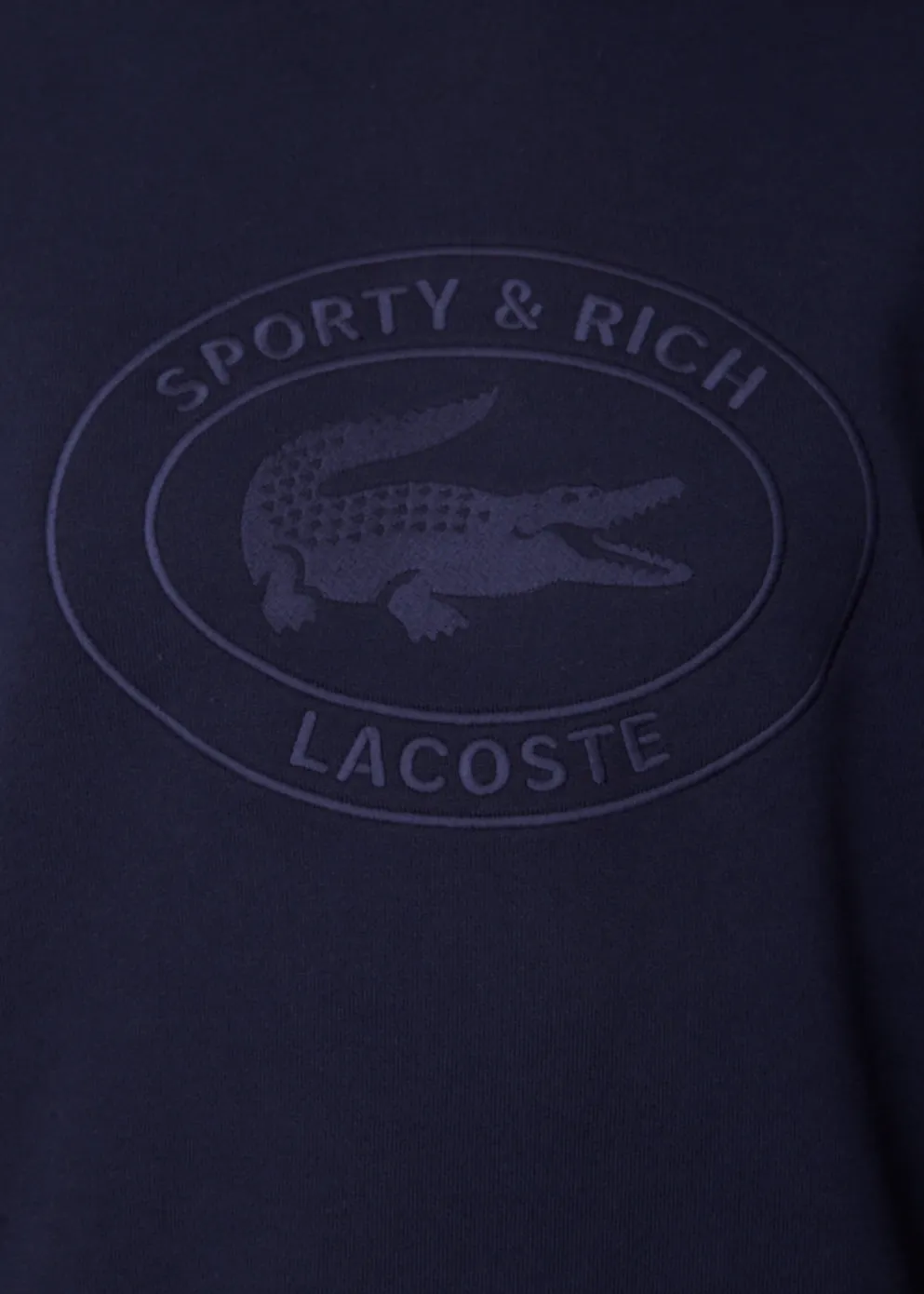 x Lacoste Oval Logo Embroidered Crewneck