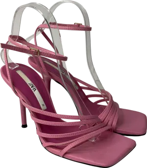 ZARA Pink Strappy Heels UK 5 EU 38 