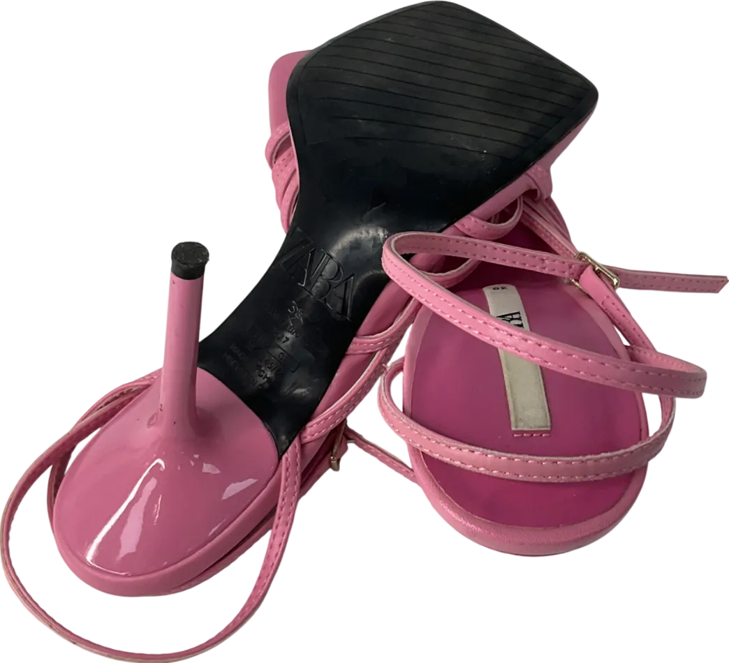 ZARA Pink Strappy Heels UK 5 EU 38 