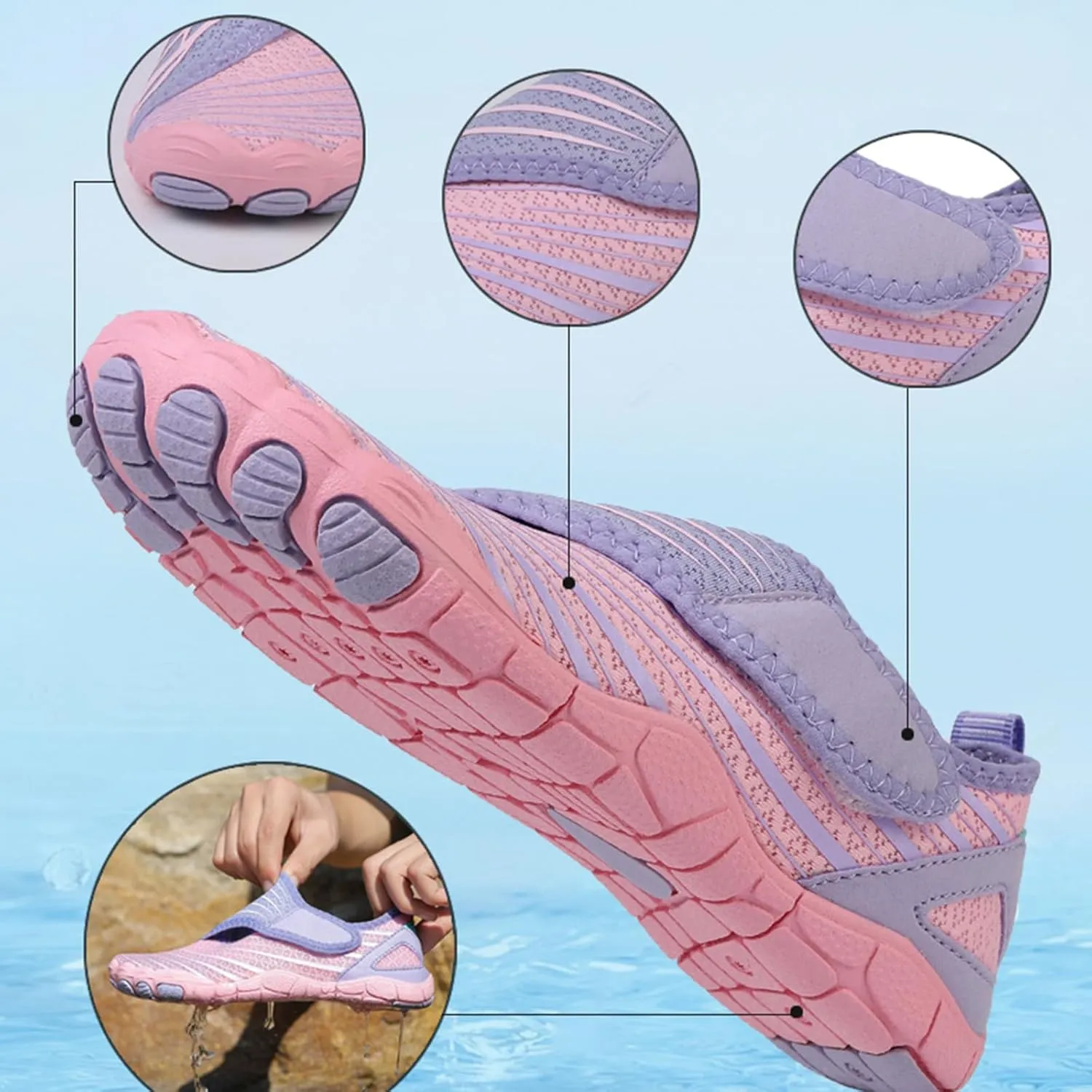 ZWRXW Hike Barefoot Shoes Women Men, Grounded Footwear Shoes, Hiking Footwear Unisex Waterproof Breathable,Healthy & Non-Slip Barefoot Shoe with Wide Toe Box Walking Sneakers